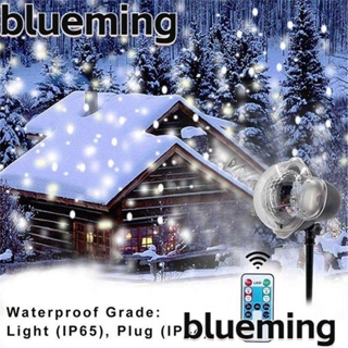 Blueming2 โคมไฟโปรเจคเตอร์ ฉายหิมะ หมุนได้ สําหรับตกแต่งบ้าน คริสต์มาส