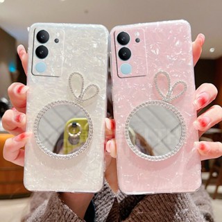 พร้อมส่ง เคสโทรศัพท์มือถือนิ่ม ป้องกันเลนส์ ลายกระต่ายน่ารัก หรูหรา สําหรับ VIVO V29 5G Y27 Y36 Y78 5G 4G 2023 VivoV29 VivoY27 VIVOY36