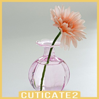 [Cuticate2] แจกันแก้ว ลายดอกไม้ สําหรับตกแต่งบ้าน ห้องนั่งเล่น งานแต่งงาน