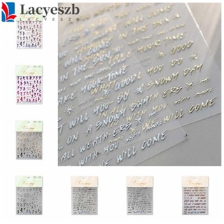 Lacyeszb สติกเกอร์ติดตกแต่งเล็บ ลายนางเงือก ประดับเพชรเทียม DIY