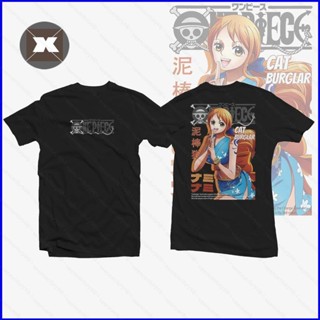 Gp1 เสื้อยืดแขนสั้นลําลอง พิมพ์ลายกราฟิกอนิเมะ One Piece - Nami ทรงหลวม พลัสไซซ์ แฟชั่นสําหรับผู้ชาย และผู้หญิง PG1