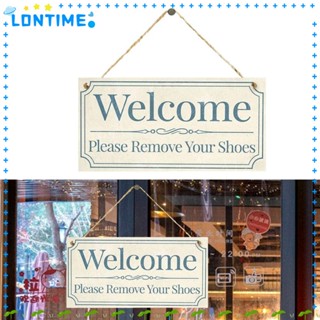 Lontime ป้ายไม้ Welcome สําหรับแขวนตกแต่งประตูบ้าน โรงแรม