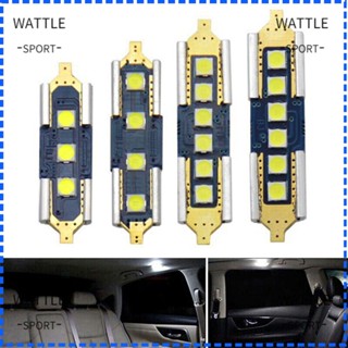 Wattle หลอดไฟอ่านหนังสือ LED 3030 COB 31 36 39 41 มม. สีขาว สําหรับติดภายในรถยนต์ 2 ชิ้น