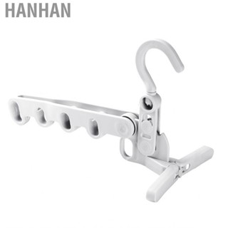 Hanhan Over The Door Folding Clothes Drying Rack  Multi Functional Plastic Space Saving Hanger 5 Hanging Holes for Hotel