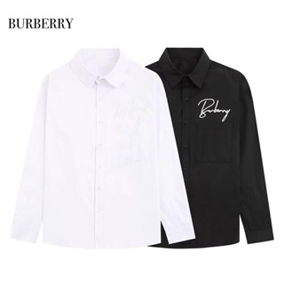 B8u8r-เสื้อเชิ้ตแฟชั่น ปักลายตัวอักษร ใส่สบาย นิ่ม กระดุมปรับแต่ง ใส่ได้หลายแบบ ดูดี ตัวบน unisex styleKSTDER