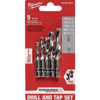 ชุดดอกต๊าป Milwaukee SHOCKWAV 5 Pc. Metric Impact Drill Tap Set