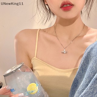 Unewking สร้อยคอโซ่เหล็กไทเทเนียม จี้ดาวเคราะห์ เครื่องประดับ สําหรับผู้หญิง