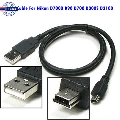 USB Cable Compatible For NIKON D40 D40X D50 D60 D70 D70s D80 D90 D200 D300 D300S D700 D3000 D3100 d7000 Digital กล้อง SL
