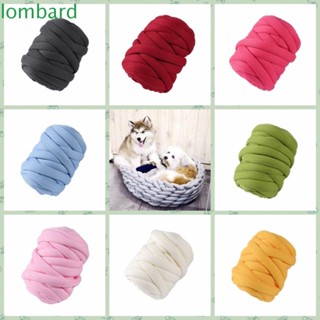 Lombard ไหมพรมถักโครเชต์ ผ้าฝ้าย แบบหนา สีพื้น 250 กรัม DIY