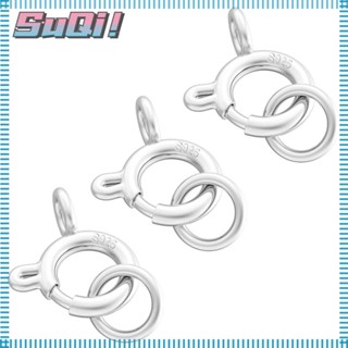 Suqi แหวนเงิน ทรงกลม หนา 6 มม. สีเงิน 5 ชิ้น