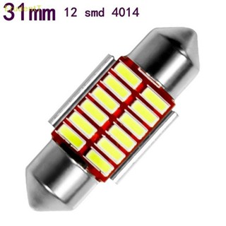 [ErudentT] โคมไฟอ่านหนังสือ LED 4014 12SMD C5W 31 มม. สําหรับติดภายในรถยนต์ 2 ชิ้น