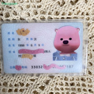 &lt;Yiwuyuan&gt; เคสใส่บัตรเครดิต PVC ใส กันน้ํา ลายการ์ตูนตลก ลดราคา สําหรับผู้หญิง และผู้ชาย