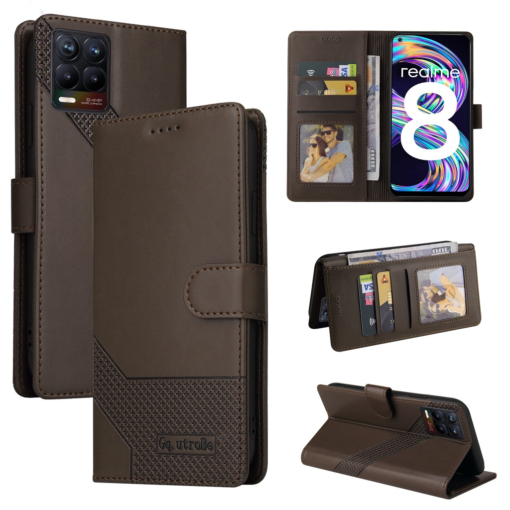 เคส Case for OPPO Find X3 Pro A15 A15s A16 A54 A53 2020 A7 AX7 A5s AX5s A12 A92 A93 A94 A95 A74 5G Realme 8 Pro C21 C21Y C25Y C11 2021 C25 C25s GT X7 Pro Narzo 50 เคสฝาพับ เคสเปิดปิด โทรศัพท์หนัง TPU นิ่ม แบบฝาพับ ลายนูน พร้อมช่องใส่บัตร และขาตั้ง YG009
