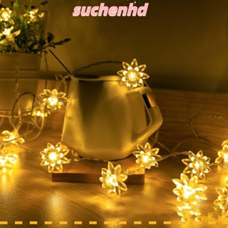 Suchenhd สายไฟหิ่งห้อย LED รูปดาว ใช้แบตเตอรี่ สําหรับตกแต่งปาร์ตี้ฮาโลวีน DIY