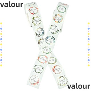 Valour สติกเกอร์ฉลาก ทรงกลม ขนาดเล็ก สีเขียว สไตล์นักธุรกิจ 2 ม้วน