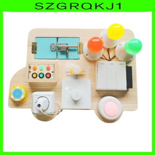 [szgrqkj1] บอร์ดไม้ แบบพกพา DIY ของเล่นเสริมการเรียนรู้ สําหรับเด็ก