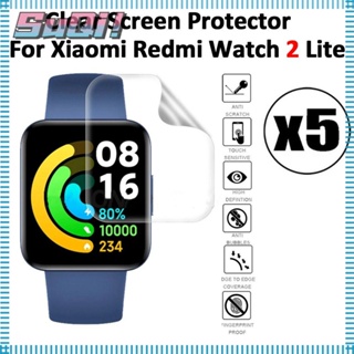 Suqi 5 ชิ้น ป้องกันหน้าจอ HD นิ่ม ป้องกัน สําหรับ Redmi Watch 2 Lite