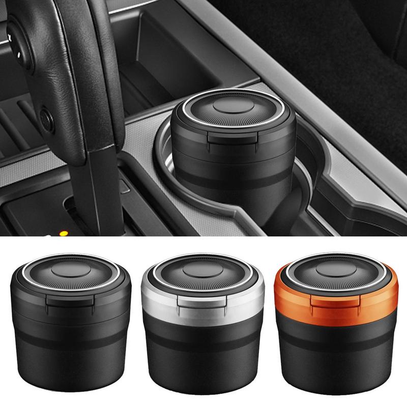 Car Ashtray Garbage Coin Storage Cigarette Ashtray Cup With LED Light Portable Detachable Vehicle Ashtray Holder Interio