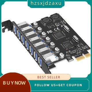 【hzsxjdzaxu】อะแดปเตอร์การ์ดขยาย Usb 3.0 PCI-E 7 พอร์ต สําหรับเดสก์ท็อป