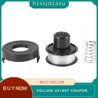 【hzsxjdzaxu】RS-136 สายสปูนเครื่องตัดหญ้า แบบเปลี่ยน สําหรับ BLACK+DECKER ST4000 ST4500 (1 ม้วน, 1 ฝา และ 1 สปริง)