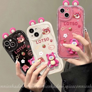 เคสโทรศัพท์มือถือ ลายหูหมี 3D สีชมพู สําหรับ Samsung A12 A14 A04E A50 A23 A04s A13 A34 A54 A02s A03s A31 A04 A52s A21s A11 A32 A33 A03 A10s A52 A30 A20 A53 A51 A24 A20s A50s