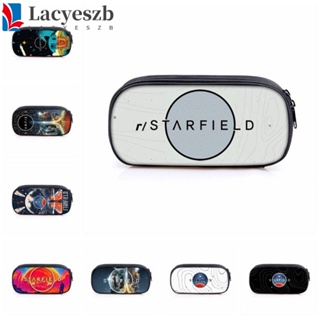 Lacyeszb กระเป๋าเครื่องเขียน กระเป๋าดินสอ ลาย Starfield Games แบบพกพา ทําความสะอาดง่าย สําหรับนักเรียน