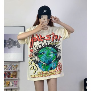 ใหม่ เสื้อยืดแขนสั้น พิมพ์ลาย Hell Star Earth สําหรับผู้ชาย และผู้หญิง 2023