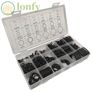 Lonfy ชุดปะเก็นโอริงยาง กันน้ํา สีดํา 18 ขนาด 800 ชิ้น