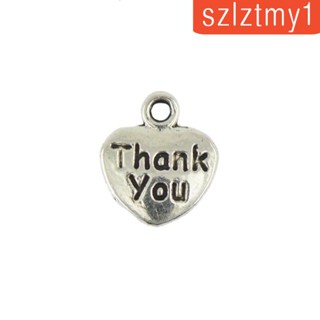 [szlztmy1] จี้รูปหัวใจ Thank You สําหรับสร้อยคอ สร้อยข้อมือ DIY 50 ชิ้นต่อชุด