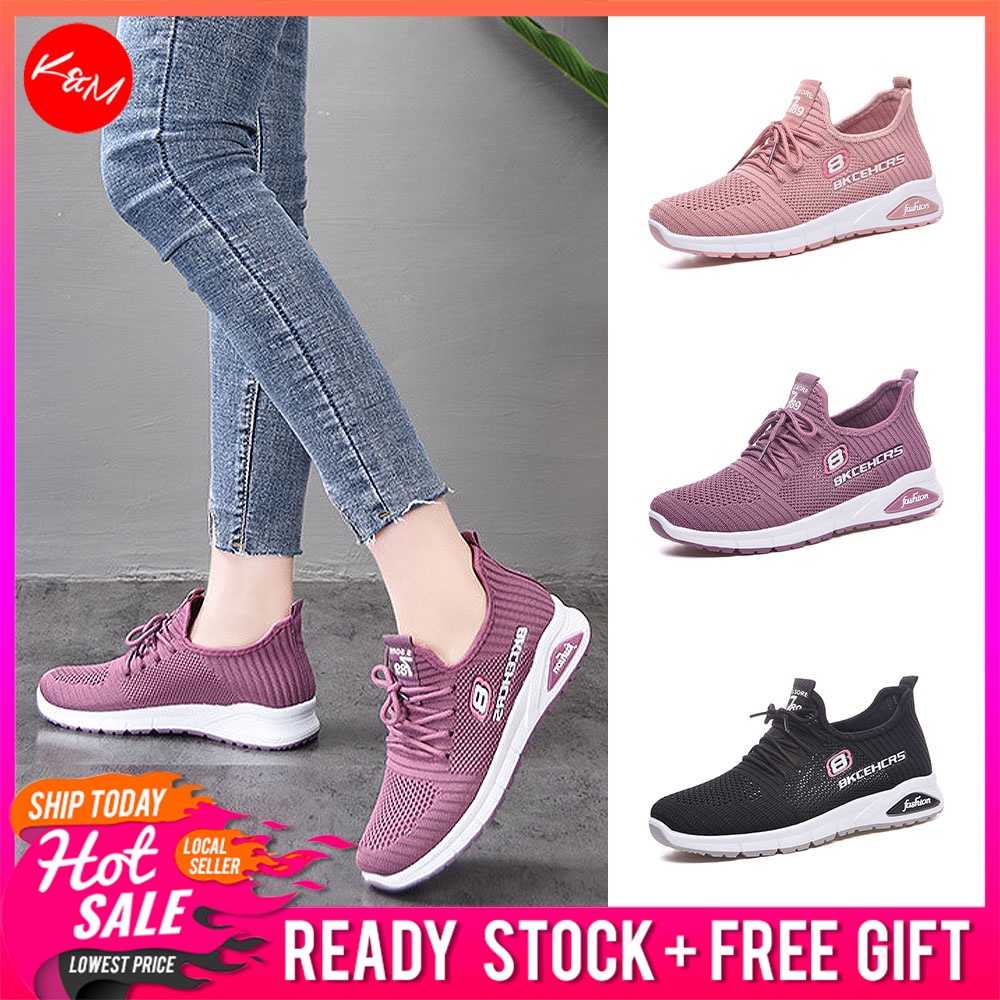 KM Women 789 Flying Knit Sport รองเท้าผ้าใบวิ่งกลางแจ้ง [SH31835]