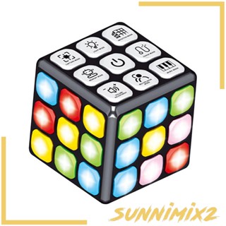 [Sunnimix2] ของเล่นเกมลูกบาศก์ มีไฟกระพริบ LED สไตล์คลาสสิก สําหรับเด็ก และผู้ใหญ่