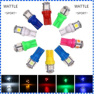 Wattle หลอดไฟ LED 5SMD 5050 T10 12V แบบเปลี่ยน สําหรับรถยนต์ 10 ชิ้น