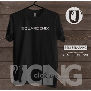 เสื้อยืดผ้าฝ้ายพิมพ์ลายขายดี เสื้อยืด พิมพ์ลายโลโก้เกม Square Enix