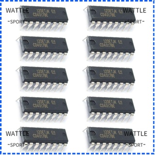 Wattle ชิปวงจรรวม CD4017 10 ถอดรหัสเอาท์พุท CD4017BE DIP16 CMOS Diy 10 ชิ้น