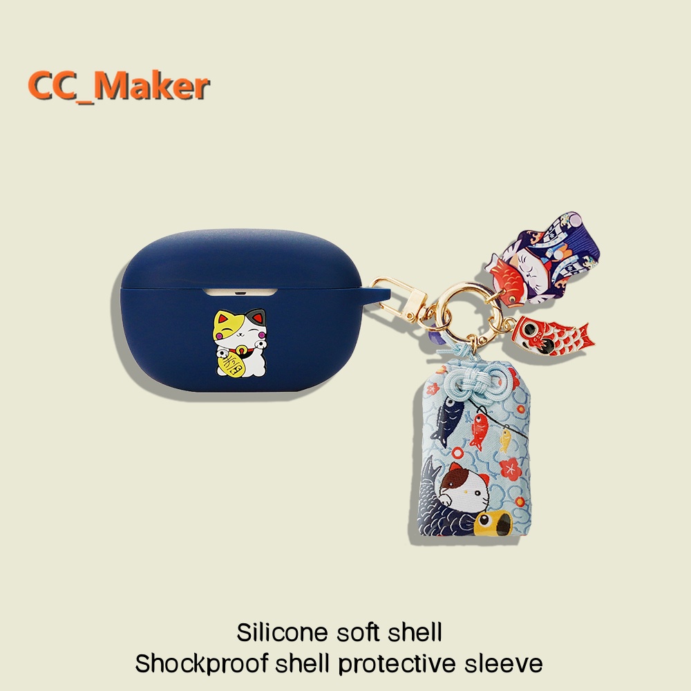 For SoundPeats T2 Case Cute Piggy Dinosaur Keychain Pendant SoundPeats T2 Silicone Soft Case Cartoon