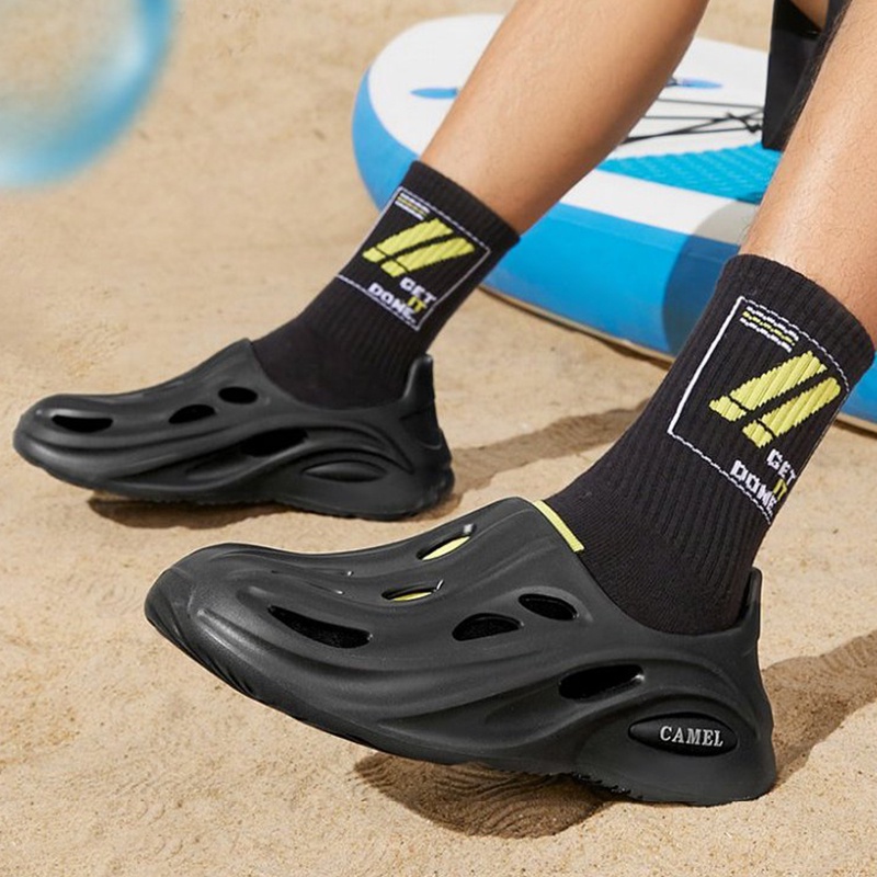 CAMEL SPORTS รองเท้าแตะ พื้นนิ่ม ระบายอากาศได้ดี ป้องกันการลื่น เหมาะกับเดินชายหาดกลางแจ้ง สไตล์สปอร์ต สําหรับผู้ชาย