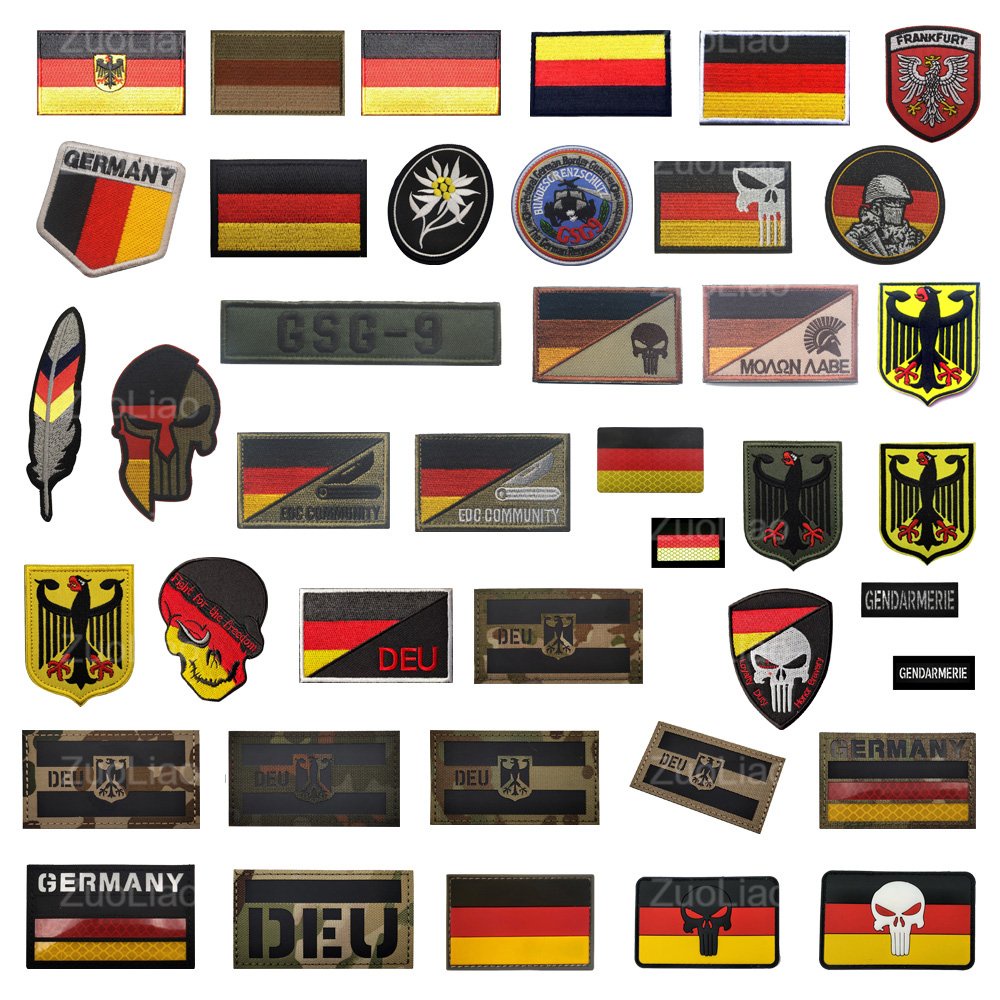 พร้อมส่ง แผ่นแพทช์สติกเกอร์ ปักลาย German Eagle Shield Morale Badge gsg9 สไตล์เยอรมนี สําหรับติดตกแต่งเสื้อแจ็กเก็ต
