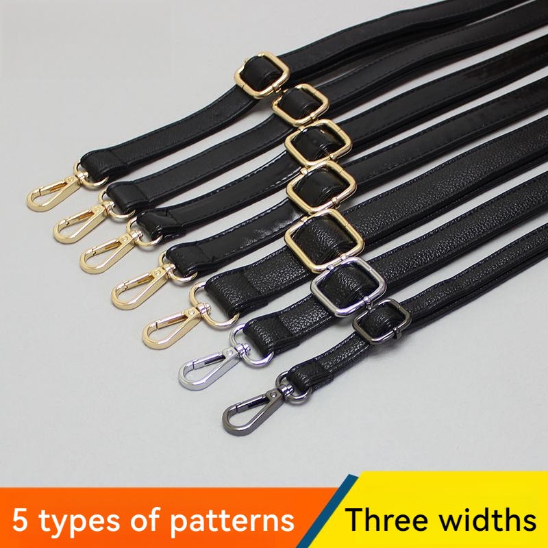 สายสะพายกระเป๋าหนังแท้ หนัง PU ปรับได้ ปรับระดับได้ Leather Shoulder Sling Strap Replacement