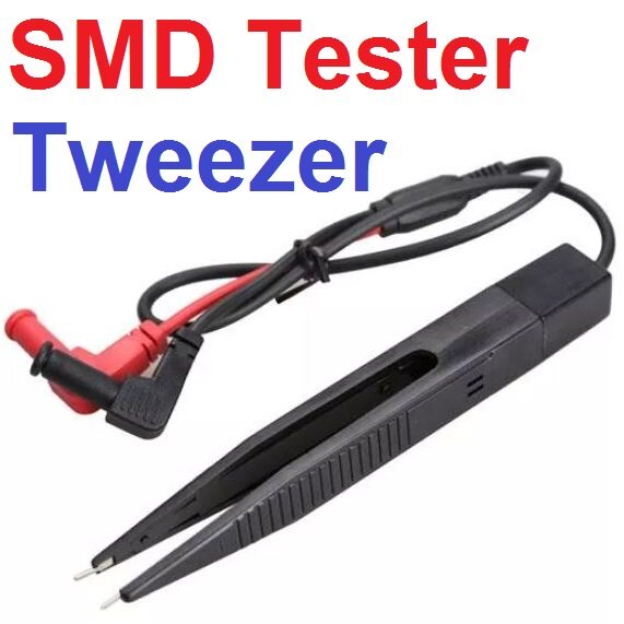 Tweezers Type Multimeter Pen SMD Capacitance Patch Clip Voltage Resistance Tester Component Measuring Clamp Tool