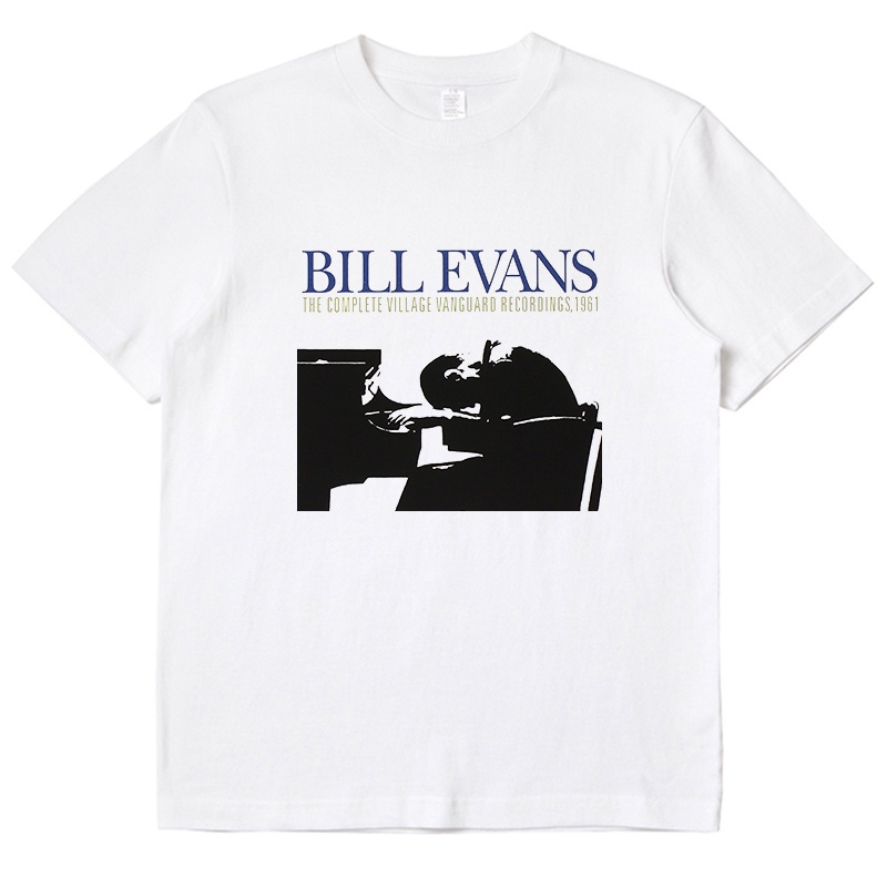 เสื้อยืดแขนสั้น พิมพ์ลาย Bill Evans Jazz Piano สําหรับผู้ชาย