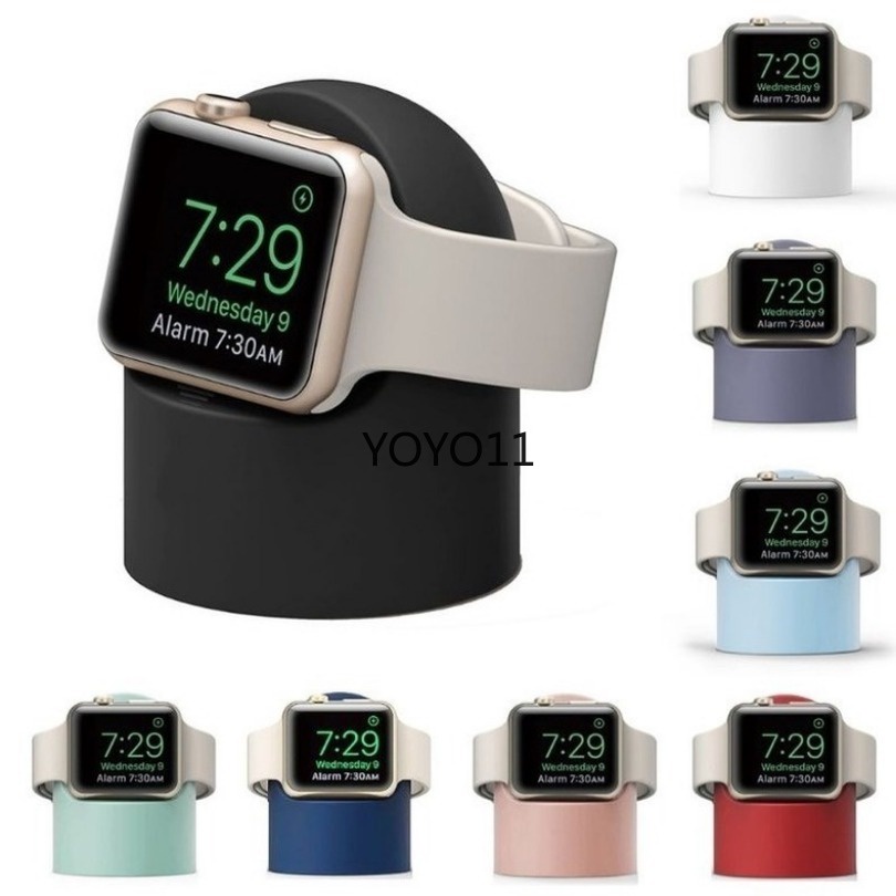 แท่นชาร์จซิลิโคน สําหรับ Apple Watch Series 9 8 7 6 5 4 3 2 1 41 มม. 45 มม.