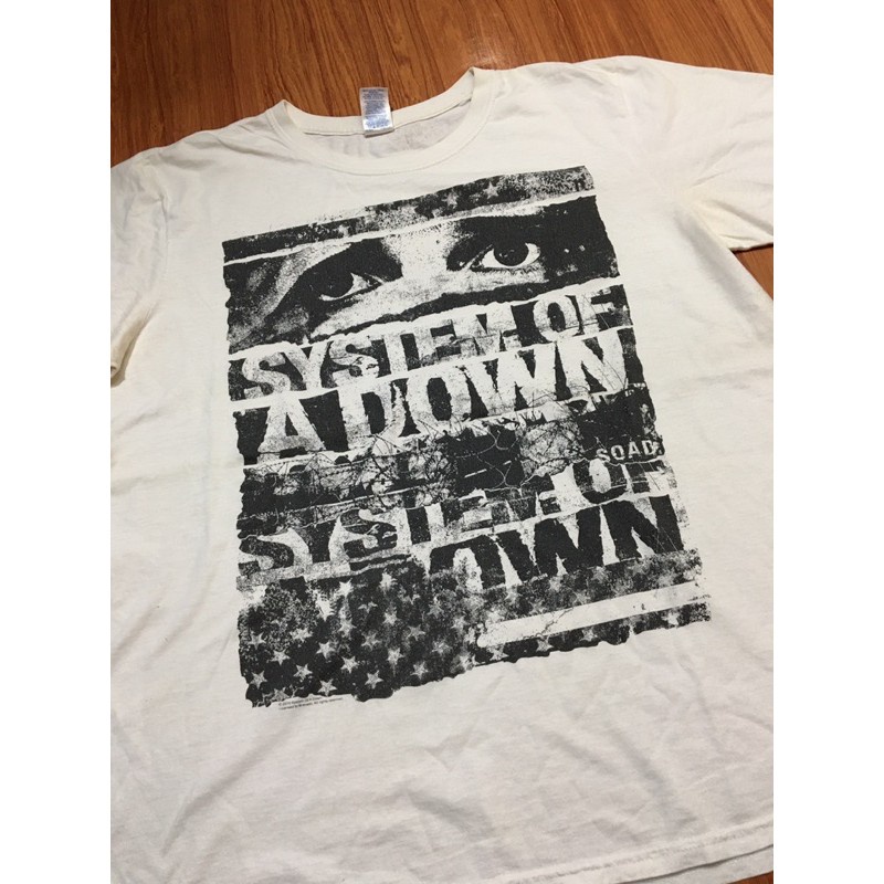 แฟชั่น เสื้อผ้าผช🔥 เสื้อวงมือสอง SYSTEM OF A DOWN (2015) Size L มือ2 🔥S-5XL