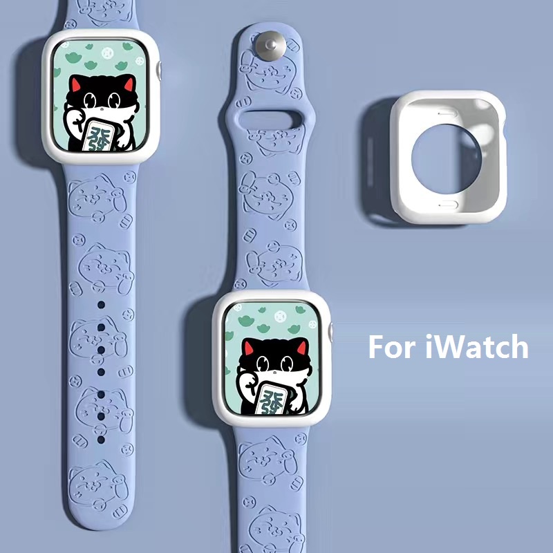 “แมวนําโชค” สายซิลิโคนนุ่มๆ เข้ากันได้ Apple Watch Ultra 49 มม. S9 S8 S7/6/5/4/3/2 SE 2 (41 มม. 45 มม. 40 มม. 44 มม – โปรปัง