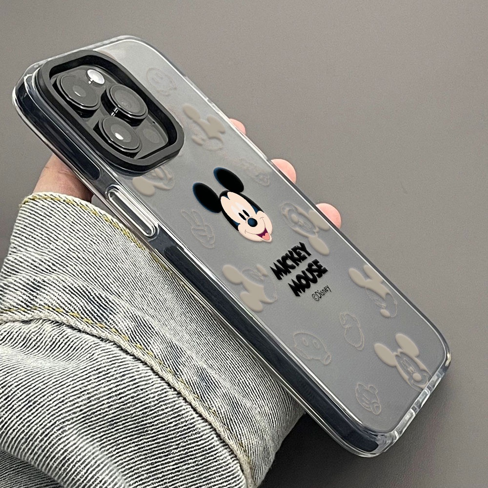 เคสโทรศัพท์มือถือ ป้องกันการชน ลายการ์ตูนมิกกี้เมาส์ แบบสร้างสรรค์ สําหรับ iPhone 15pro 14plus 13 Pro XR X XS MAX 15 14 13 12pro 11promax 12 11 8 7 Plus