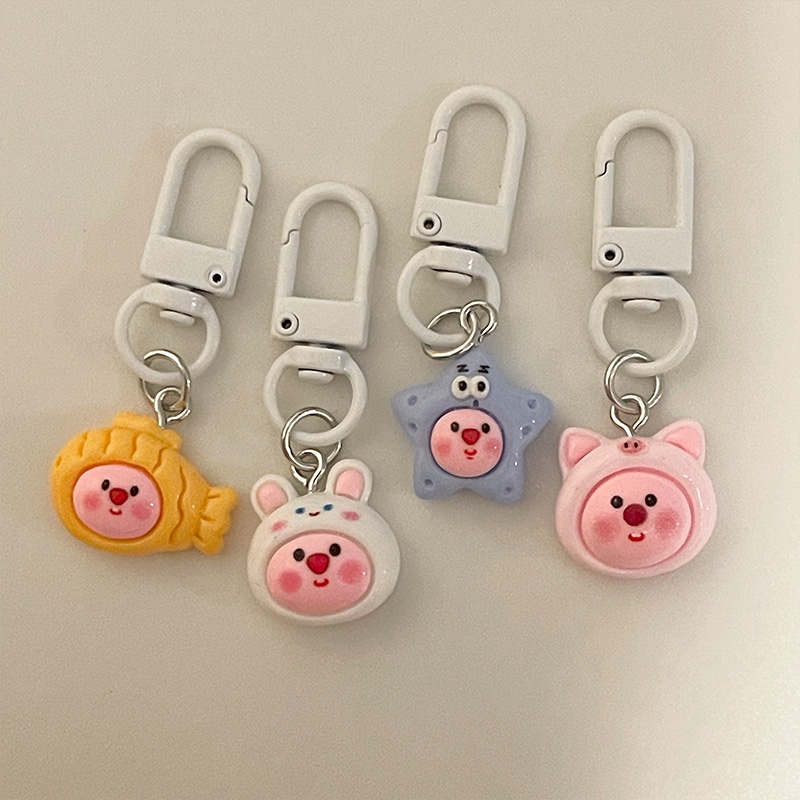 ส่งเร็ว พวงกุญแจเรซิ่นLoopyลายการ์ตูนหูกระต่ายน่ารักเกาหลีหวานแฟชั่นมินิแบบพกพาสวยงามนักเรียนอุปกรณ์เสื้อผ้า-Ranliyy
