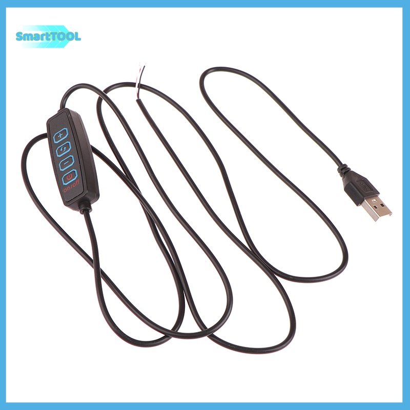 Utzn> ใหม่ สายเคเบิลสวิตช์ควบคุมหรี่ไฟ 4 คีย์ USB 5V LED 5V 1.5 ม. 2CH สําหรับไฟ LED CCT