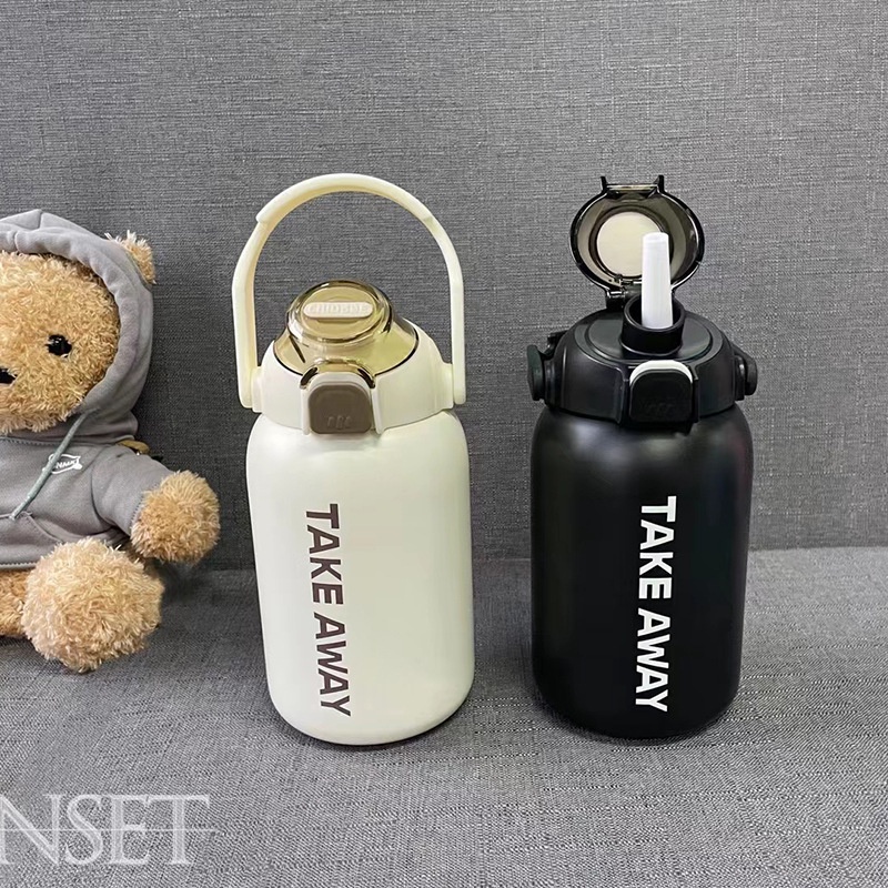 แก้วสแตนเลส แก้วเก็บความเย็น พร้อมหลอดซิลิโคน แก้วเก็บอุณหภูมิ ขนาด 850ml ทนต่อุณหภูมิร้อน-เย็น BW-1107