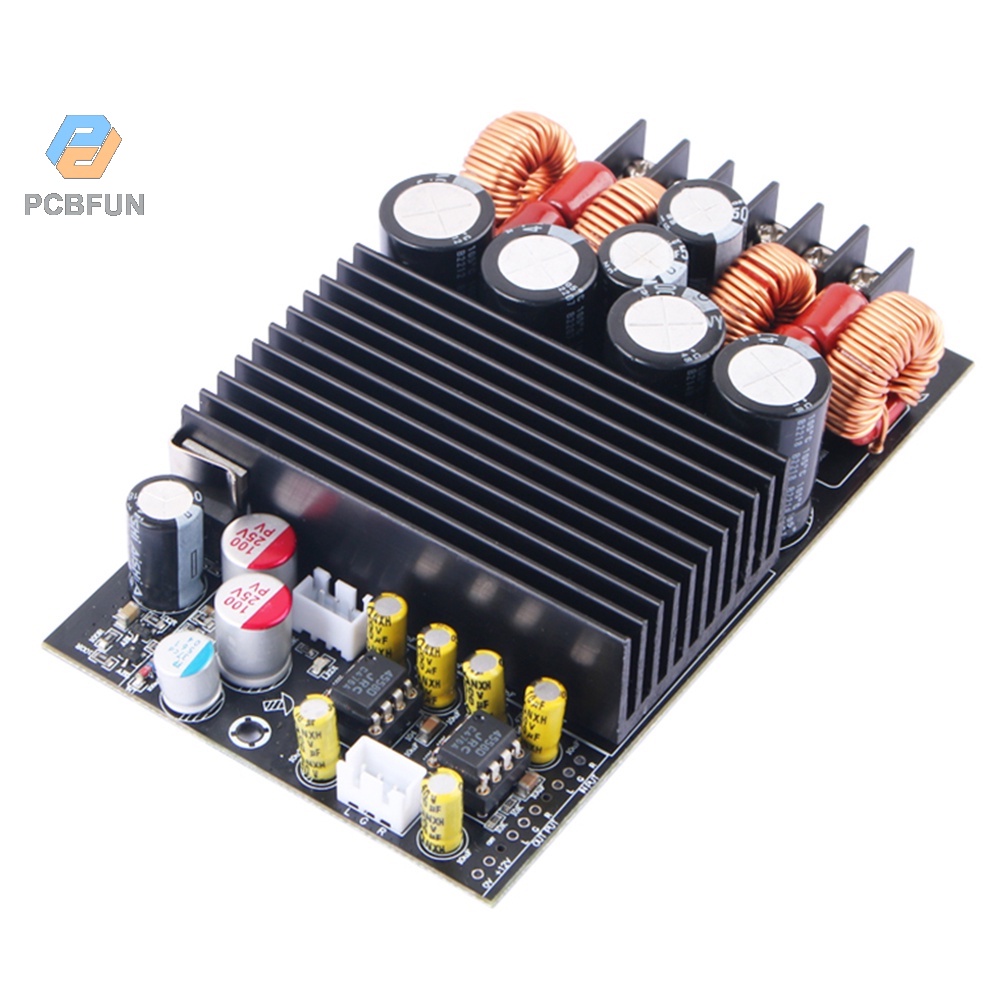 Pcbfun Dc19-50v Tpa3255 โมดูลบอร์ดขยายเสียงสเตอริโอดิจิตอล Hifi 300w*2 ช่องสัญญาณคู่