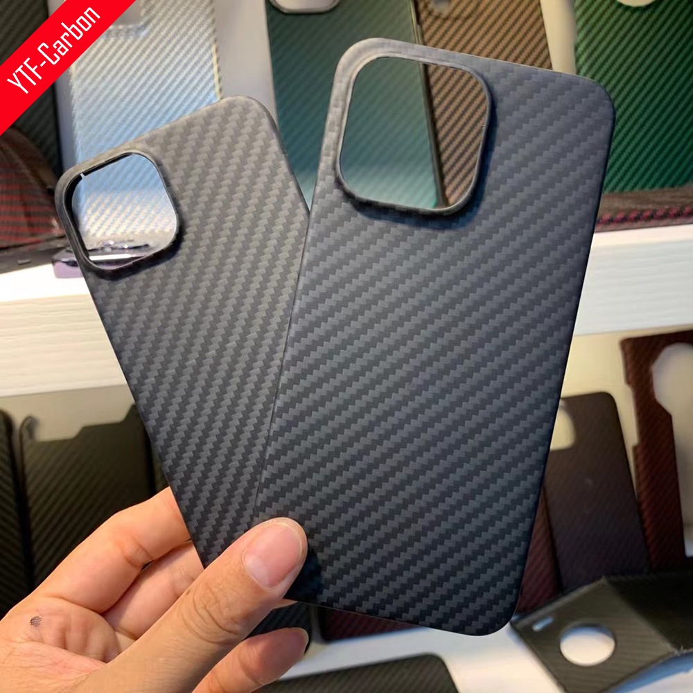 Ytf- เคสคาร์บอนไฟเบอร์ แบบบางพิเศษ สําหรับ iphone 14 pro Max 13 13 pro