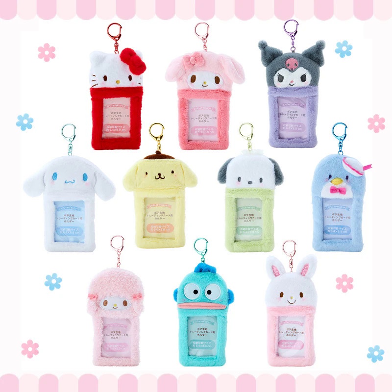 SANRIO กระเป๋าเป้สะพายหลัง ใส่บัตรได้ ลายการ์ตูนอนิเมะ Kawaii My Melody Hello Kitty Kuromi ของแท้ 1 ชิ้น